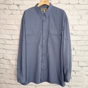 Duluth Trading Mens Size 2XL NFZ No Fly Zone Long Sleeve Vented Button Shirt